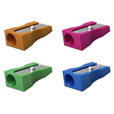 КанцРЦ Точилка металлическая Erich Krause "Ferro Color", 1 отверстие, ассорти 38014