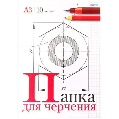 КанцРЦ Папка для черчения ArtSpace, 10л., А3, без рамки, 160г/м2, Пч10А3_025