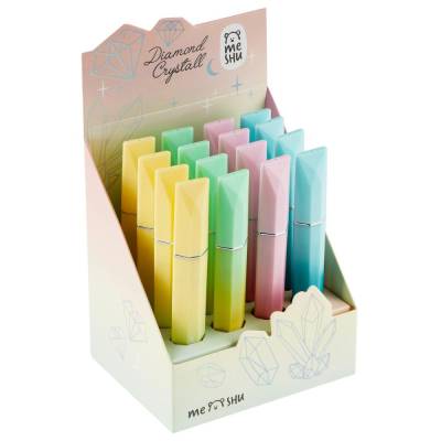 Текстовыделитель MESHU "Diamond", ассорти, пастельные цвета, 1-4мм, шоу-бокс