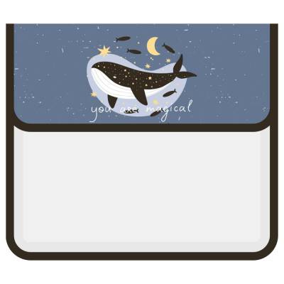 КанцРЦ Папка для тетрадей 1 отделение, ArtSpace "The Magic Whale", А5, пластик, на липучке