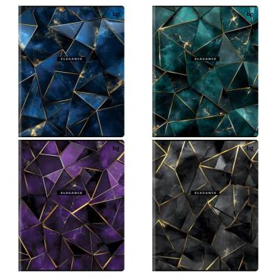 Тетрадь 96л., А5, клетка BG "Elegance", глянцевая ламинация