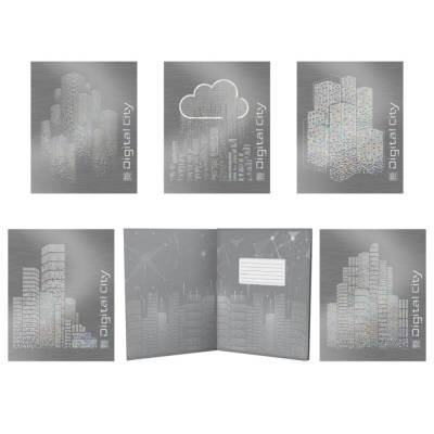 Тетрадь 48л скр А5 кл Silver City 11782/5-EAC мет краска тисн фольг