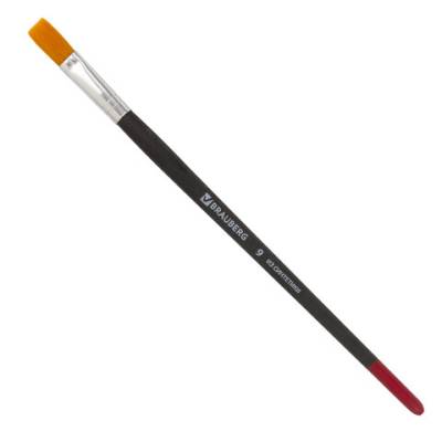 Самсон Кисть BRAUBERG синтетика, плоская, № 9, 200215