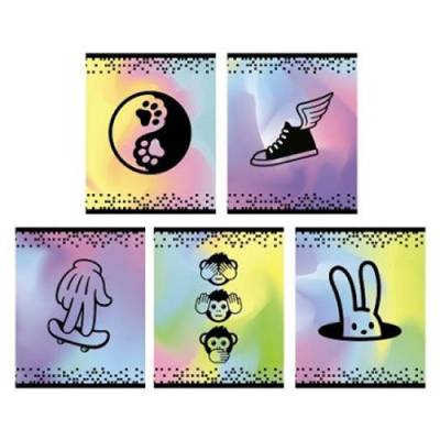 Тетрадь А5 48л. Скрепка. Клетка. Street style