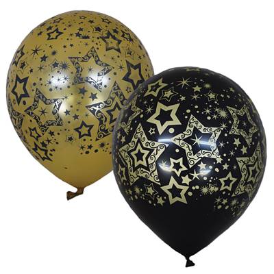 КанцРЦ Возд. шары Поиск "Голливуд Black&Gold",М12/30см (цена за 1шт.,в уп.25шт.) 6 055 462
