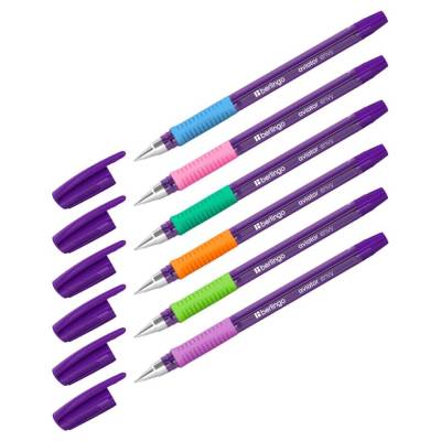 КанцРЦ Ручка шариковая Berlingo "Aviator Envy" синяя, 0,7мм, грип, туба