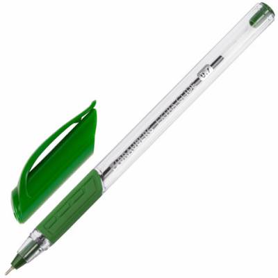 Самсон Ручка шариковая масляная BRAUBERG "Extra Glide GT", ЗЕЛЕНАЯ, трехгранная, узел 0,7 мм, линия