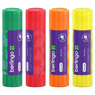КанцРЦ Клей-карандаш Berlingo "Aroma", 25г, ароматизированный (яблочный сок, арбуз, сахарное печень