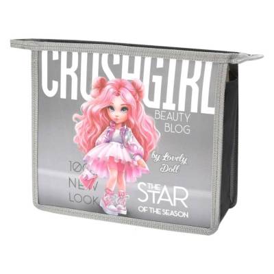 КанцФеникс Папка для школьных тетрадей на молнии пластиковая А5 Красотка, арт. 69295