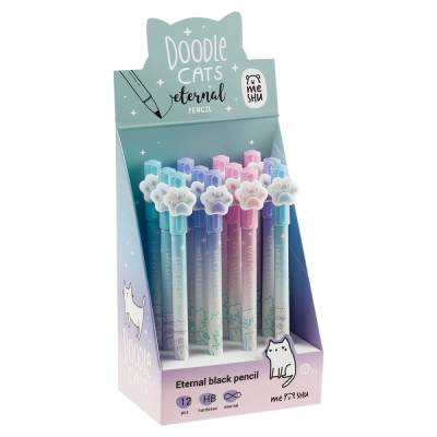 Карандаш ч/г с металлическим наконечником MESHU "Sweet infinity", HB, ассорти, топпер, шоу-б