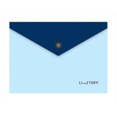 Папка-конверт А6 на кнопке. Colour Duet. No 3. Пластик матовый 180 мкм, цветной.