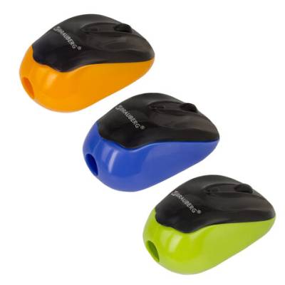 Самсон Точилка BRAUBERG "Click", с контейнером, пластиковая, корпус ассорти, 228445