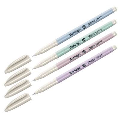 Ручка шариковая Berlingo "Green Series" 0,7мм, синяя, корпус ассорти CBp_70240