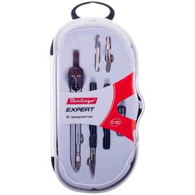 Готовальня Expert, 6 предметов, пластиковый пенал