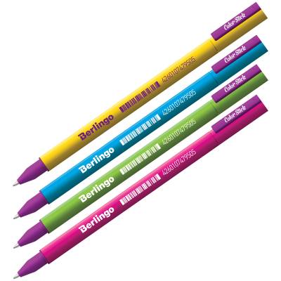 КанцРЦ Ручка гелевая Berlingo "Color Stick" черная, 0,5мм, корпус ассорти CGp_50101