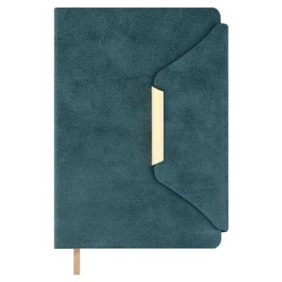 Ежедневник недатированный А5, Спилок Делавэ бирюзовый, 160 л., арт. 70610
