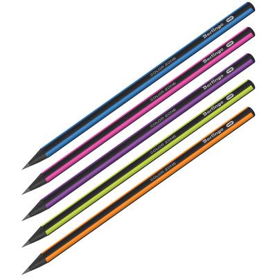 КанцРЦ Карандаш ч/г Berlingo "Color Zone", трехгран., черное дерево, заточен., ассорти BP01305