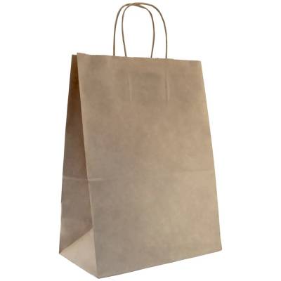 Пакет бумажный "Крафт" с кручеными ручками, 26*15*35см, 70гр/м2 108-037