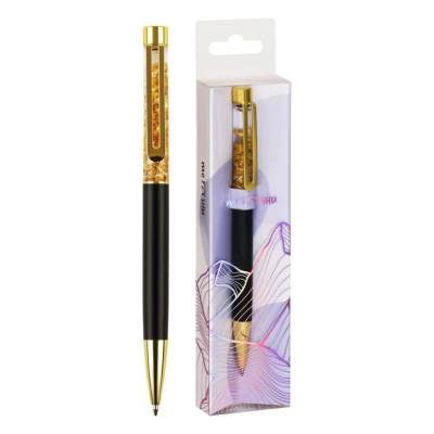 КанцРЦ Ручка шариковая автоматическая MESHU "Gold sand" синяя, 1,0мм