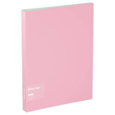 КанцРЦ Папка на 4 кольцах Berlingo "Haze" A4, 24мм, 600мкм, D-кольца, с внутр. карманом, розовая, с