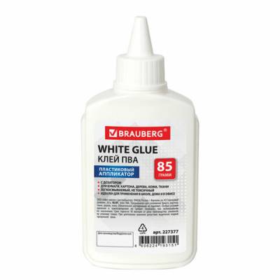 Самсон Клей ПВА BRAUBERG (бумага, картон, дерево), 85 г, 227377