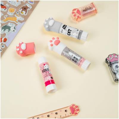 КанцРЦ Клей-карандаш MeShu с топпером "Paw" ассорти, 8г., дисплей бокс, ПВП