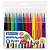 Самсон Фломастеры утолщенные 12 цветов, вентилируемый колпачок BRAUBERG, ПВХ-упаковка, 152196