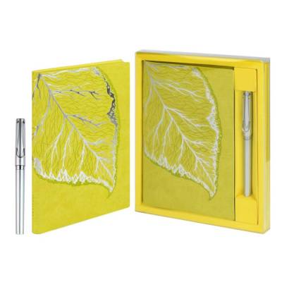 Ежедневник недатированный + ручка шариковая А5, Виннер лаймовый, 120 л., арт. 70563