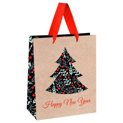 КанцРЦ Пакет подарочный 26*32*12см MESHU "Tree", крафт