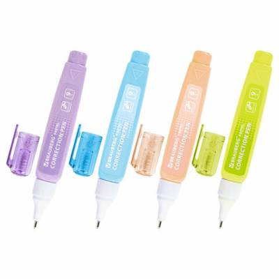 Самсон Ручка-корректор в пастельном корпусе BRAUBERG PASTEL, 9 мл, металлический наконечник, ассорт