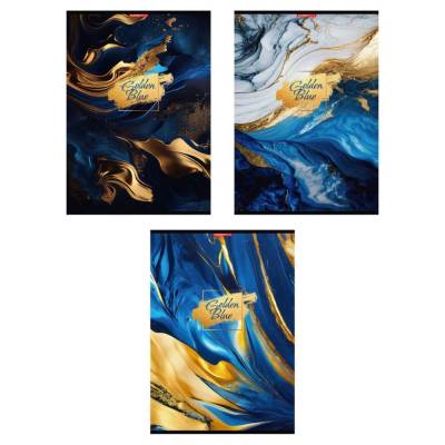 КанцАкадем Тетрадь 96л скр А4 кл Golden Blue 14589/3-EAC