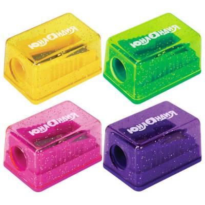 Самсон Точилка ЮНЛАНДИЯ "Космо Мини", с контейнером, пластиковая, корпус ассорти, 228459