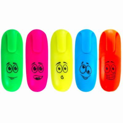 Самсон Текстовыделитель ЮНЛАНДИЯ "НЕОНЧИКИ", мини, АССОРТИ В ПЛАСТИКОВОЙ БАНКЕ, линия 1-5 мм, 15176