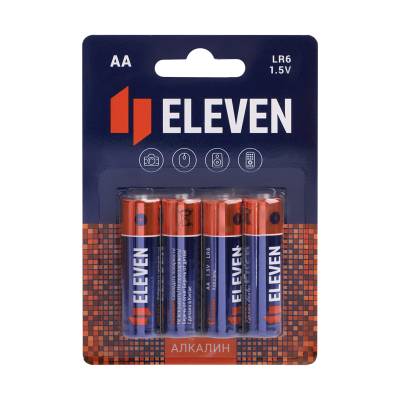 КанцРЦ Батарейка Eleven AA (LR6) (1 шт.) алкалиновая, BC4