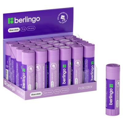 КанцРЦ Клей-карандаш Berlingo "Indicator", 15г, с цветным индикатором, K1515