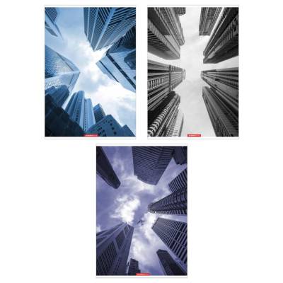 Тетрадь 96л скр А4 кл Небоскребы 13592/3-EAC полн УФ лак