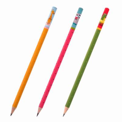 Самсон Карандаш чернографитный ЮНЛАНДИЯ "ЗВЕРУШКИ", 1 шт., HB, корпус ассорти, 181779