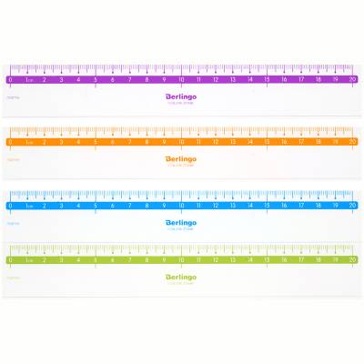Линейка 20 см Berlingo "Color", прозрачная PR_30120