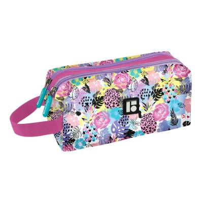 КанцРЦ Пенал 2 отделения, 200*80*90 Berlingo "Flora", полиэстер