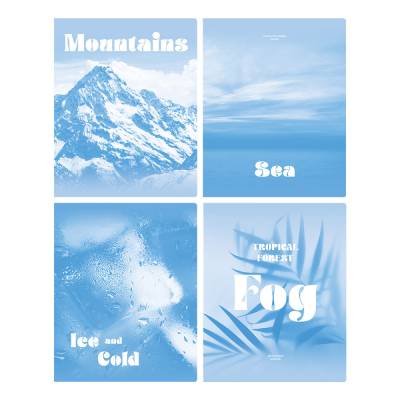 КанцРЦ Тетрадь 96л., А5, клетка BG "Blue collection", soft-touch ламинация