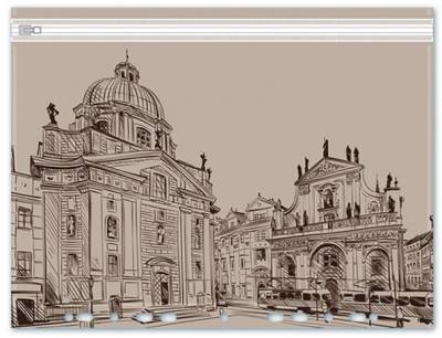 КанцФеникс Папка д/документов арт.46702/12 ГОРОД (А4, 33х25, одно отделение, пластик, перфорация,