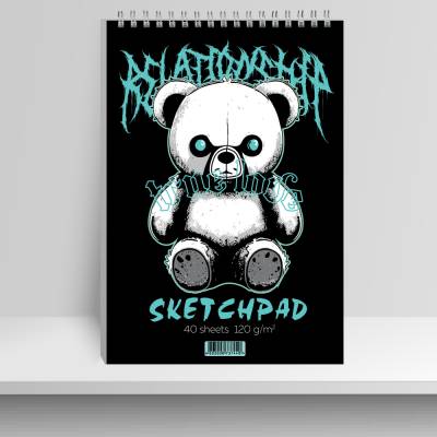 Скетчпад 40л гребень А5 Токсик 15133-EAC обл картон софт-тач лак текстура 120г