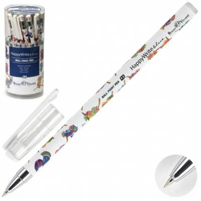 Ручка шариковая Bruno Visconti HappyWrite Яркие совы стержень синий 0.5мм 2617974