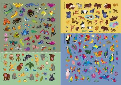 Робинс 600 наклеек. Джунгли и саванна