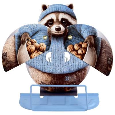 Подставка для книг из металла Енот с орешками, арт. 69396