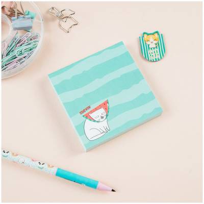 КанцРЦ Блок для записей MESHU 8,5*8,5см, 100л., "Juicy", на склейке