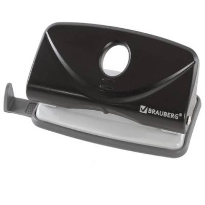Самсон Дырокол BRAUBERG на 10 листов, черный, 222537