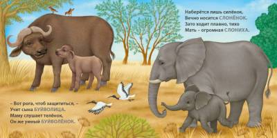 Робинс Книжки - картонки. Загадки - рифмы. Мамы и малыши. Дикие животные