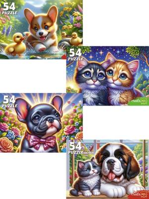 Купить Пазлы 54 эл. Котята со щенками в БУКВАЕШКА