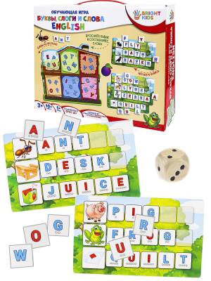 Купить Bright kids. Обучающая игра. Буквы, слоги и слова English арт. (ин-7632) в БУКВАЕШКА
